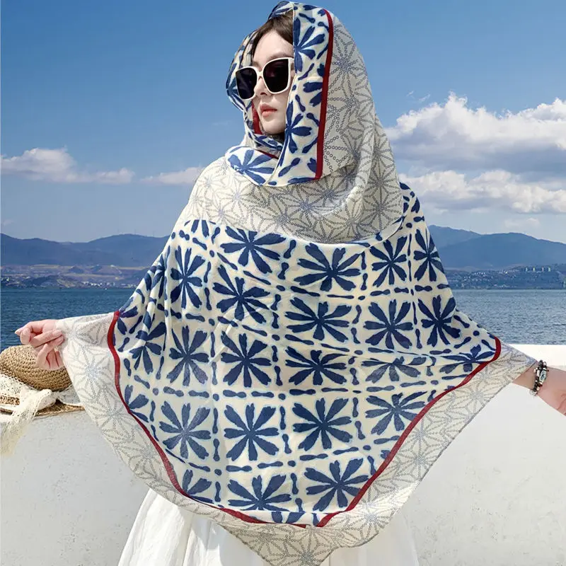 Breathable Spring Silk Scarf Long Sweat-absorption Big Pattern Headscarf Lightweight Sunscreen Square Hijab Scarf E5819
Breathable Spring Silk Scarf Long Sweat-absorption Big Pattern Headscarf Lightweight Sunscreen Square Hijab Scarf E5819