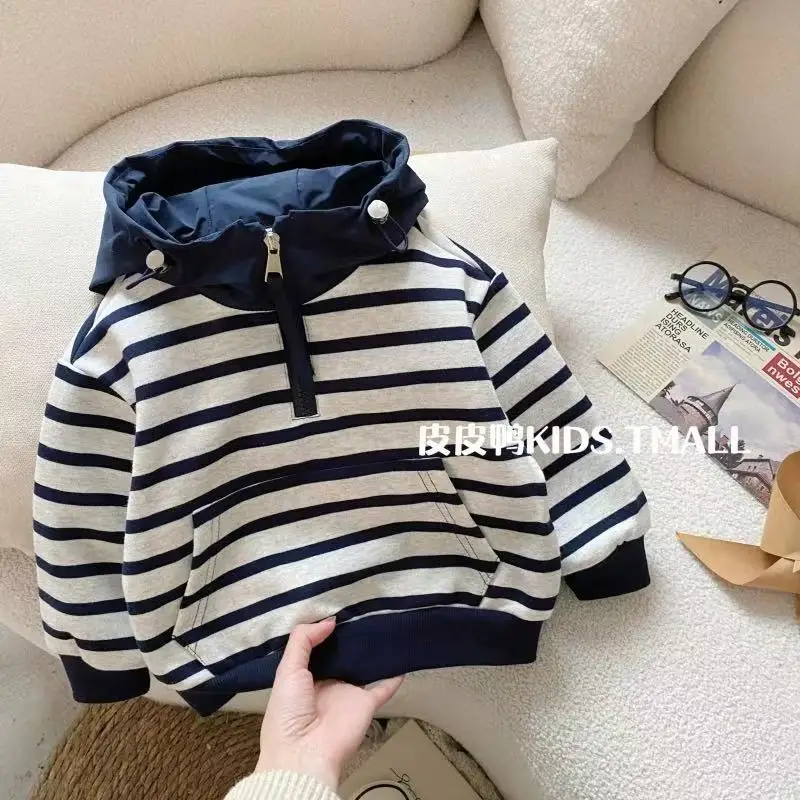 Children's Hoodie Spring and Autumn Korean Version Boys' Sportswear Baby Striped Pullover Top Sweater 1 2 4 6 8Y
Children's Hoodie Spring and Autumn Korean Version Boys' Sportswear Baby Striped Pullover Top Sweater 1 2 4 6 8Y