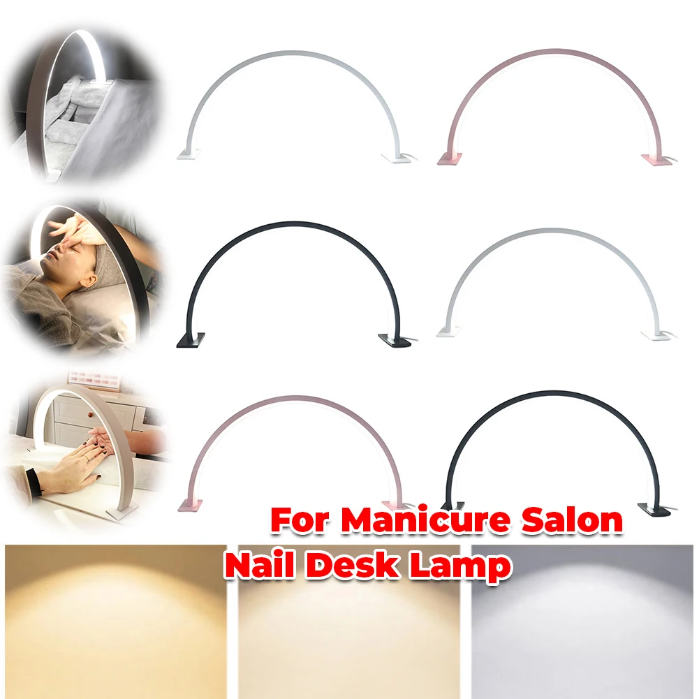 Half Moon Light for Nail Desk with 3 Color Modes LED Nail Light Nail Desk Lamp for Nail Tattoos Eyebrows Beauty
Half Moon Light for Nail Desk with 3 Color Modes LED Nail Light Nail Desk Lamp for Nail Tattoos Eyebrows Beauty