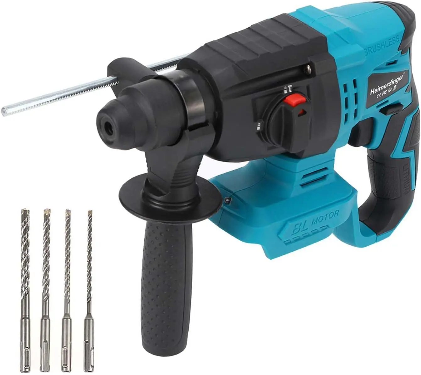SDS-Plus Rotary Hammer Drill for Makita/Dewalt/Milwaukee 18V Battery,Max Drilling Diameter 1-1/8",2 Joules Cordless Hammer Drill
SDS-Plus Rotary Hammer Drill for Makita/Dewalt/Milwaukee 18V Battery,Max Drilling Diameter 1-1/8",2 Joules Cordless Hammer Drill