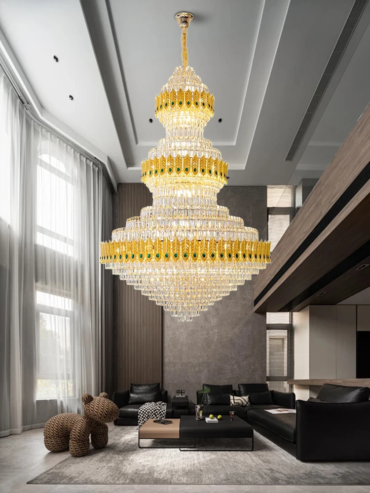 Gold Feather Shape Classic Large Crystal Pendant Lights Led Villa Duplex Hotel Project Decoration Big Hanging Lamp European
Gold Feather Shape Classic Large Crystal Pendant Lights Led Villa Duplex Hotel Project Decoration Big Hanging Lamp European