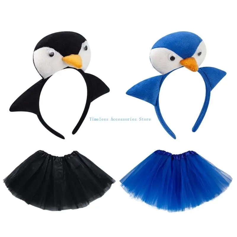 97QE Penguins Costume Halloween Animal Cosplay Costume Penguins Headband Tutu Skirt
97QE Penguins Costume Halloween Animal Cosplay Costume Penguins Headband Tutu Skirt