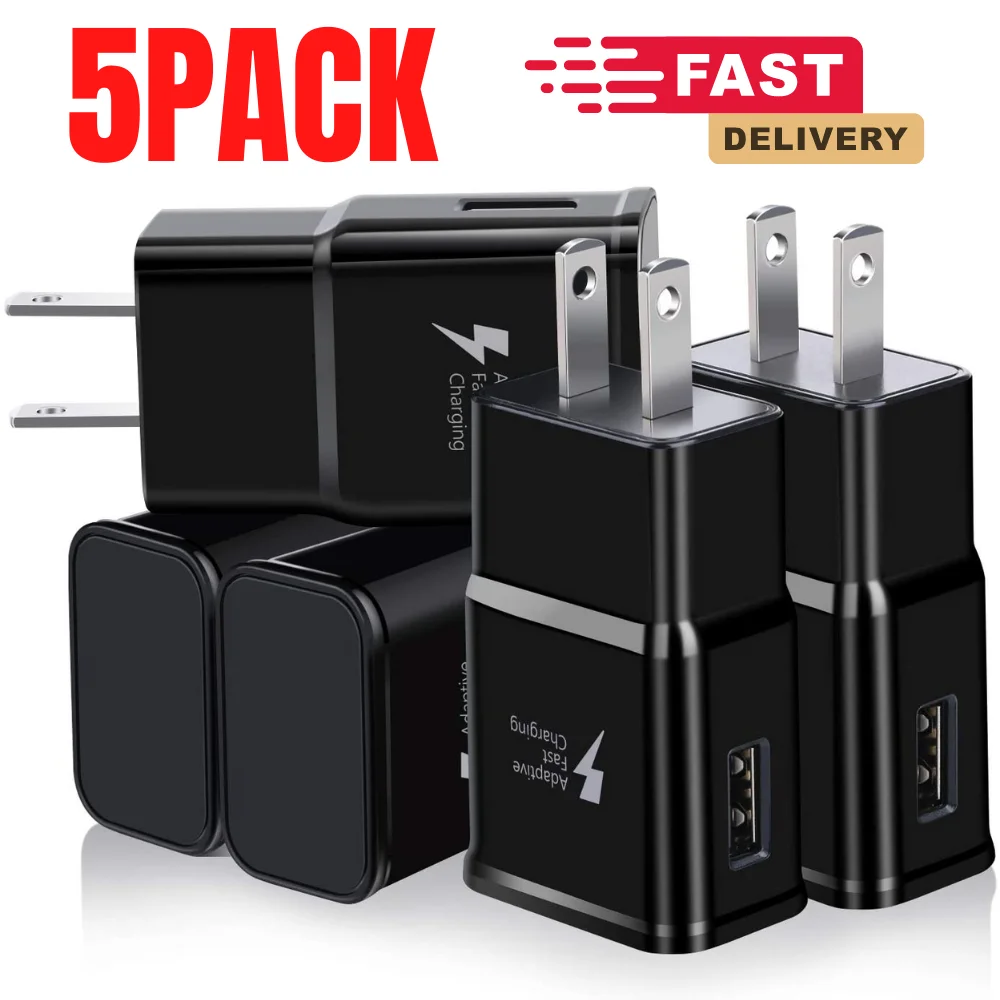 5-Packs Lot Fast Adaptive USB Wall Charger, US Block Power Adapter for Samsung S20
5-Packs Lot Fast Adaptive USB Wall Charger, US Block Power Adapter for Samsung S20