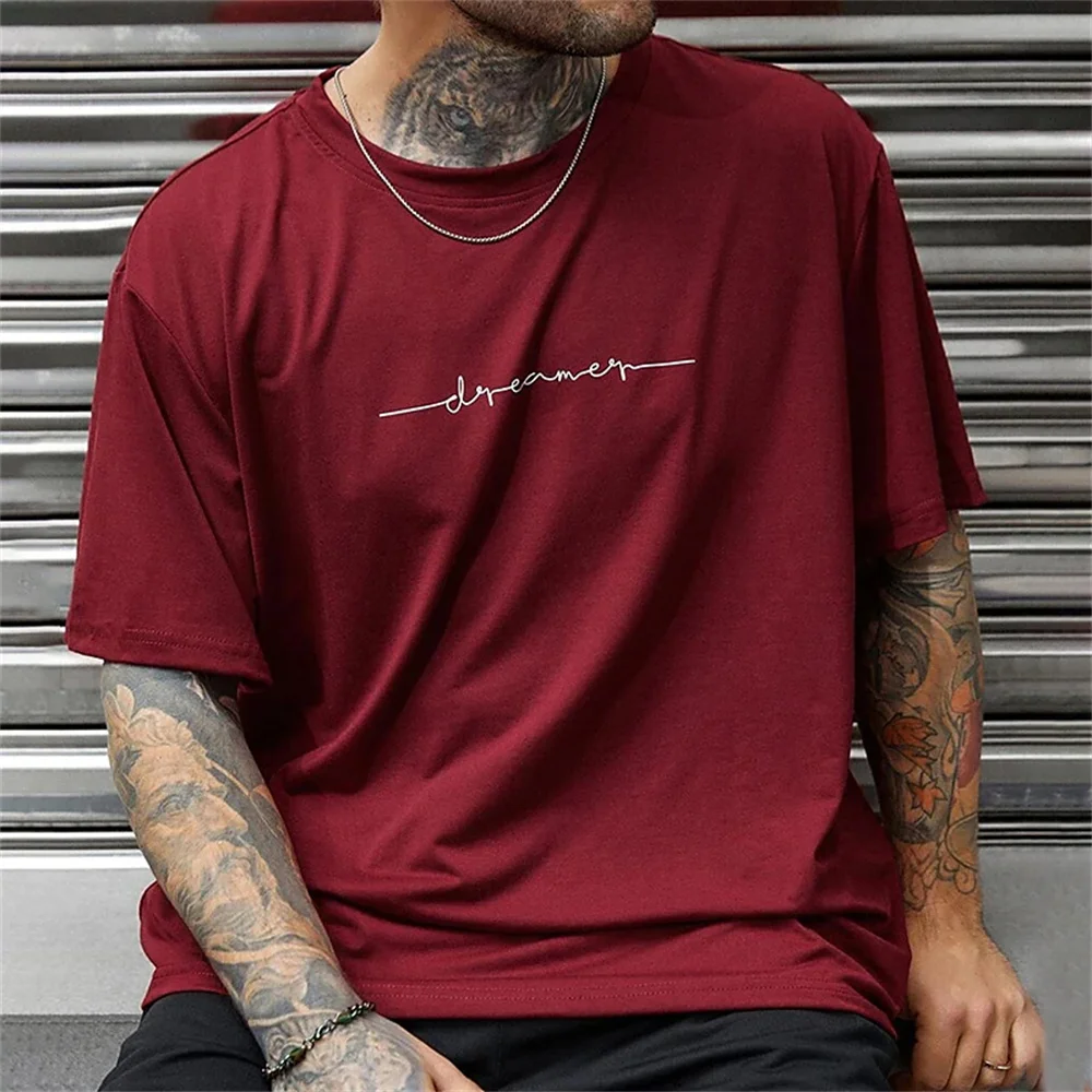 Simple Summer Men's T-shirt High-quality Men's Top Everyday Casual Sports Shirt Trend New Clothing Oversized Loose Short Sleeve
Simple Summer Men's T-shirt High-quality Men's Top Everyday Casual Sports Shirt Trend New Clothing Oversized Loose Short Sleeve