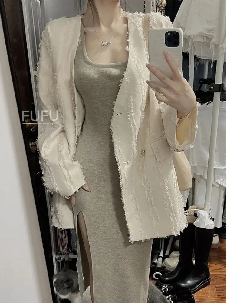 2023 High End Fragrance Style Long Sleeved Suit Coat for Women Spring And Autumn Design Sense Small Mid length Suit Top
2023 High End Fragrance Style Long Sleeved Suit Coat for Women Spring And Autumn Design Sense Small Mid length Suit Top