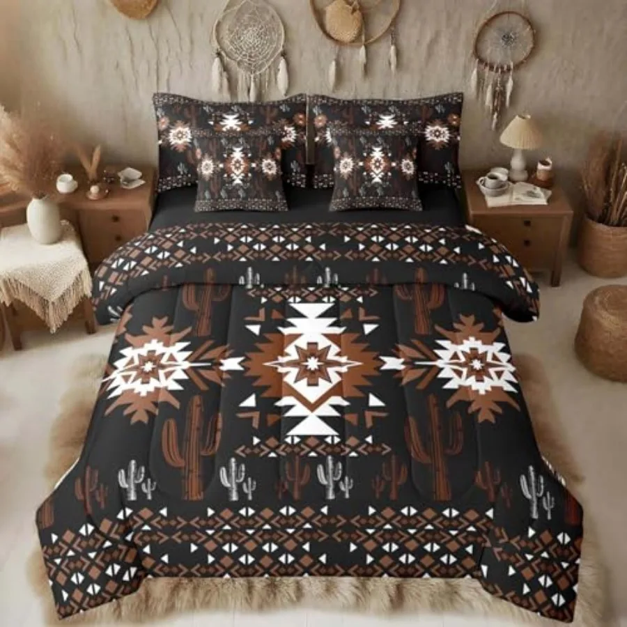 Southwestern Aztec Comforter Set with Sheets Size Geometric Vintage Bed in a Bag for Boys Girls Teens Boho Tribal Rustic Wester
Southwestern Aztec Comforter Set with Sheets Size Geometric Vintage Bed in a Bag for Boys Girls Teens Boho Tribal Rustic Wester