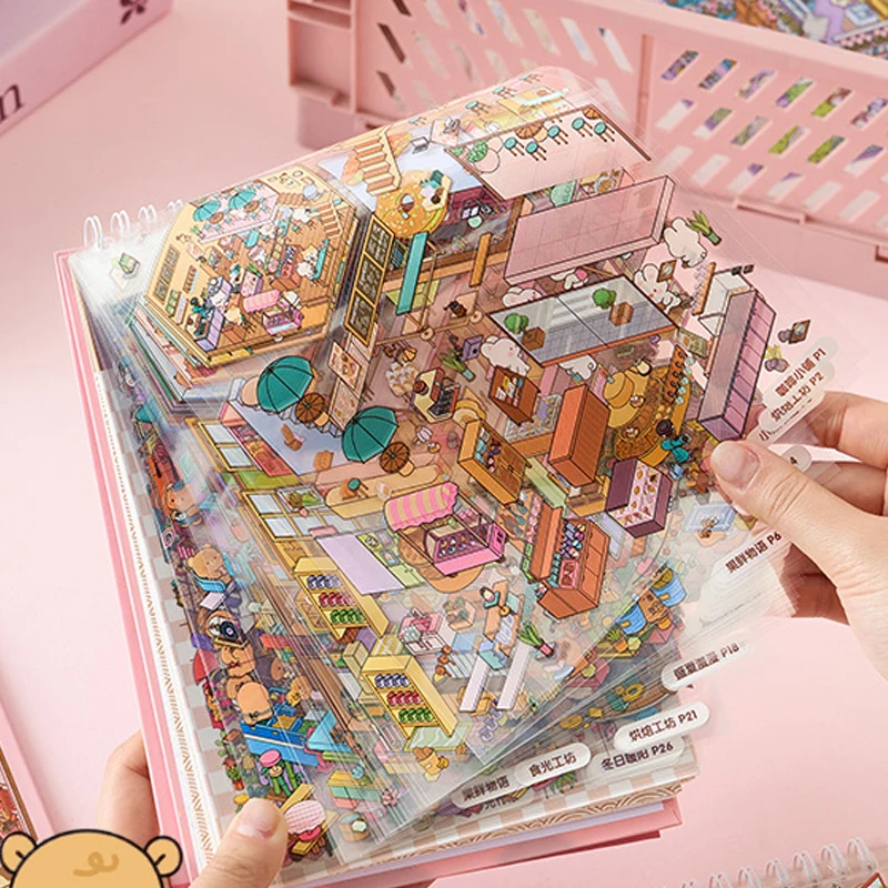 Sunny Town 3D Series miniature scene creation sticker book for DIY handbook Students Back-to-school season Gifts
Sunny Town 3D Series miniature scene creation sticker book for DIY handbook Students Back-to-school season Gifts
