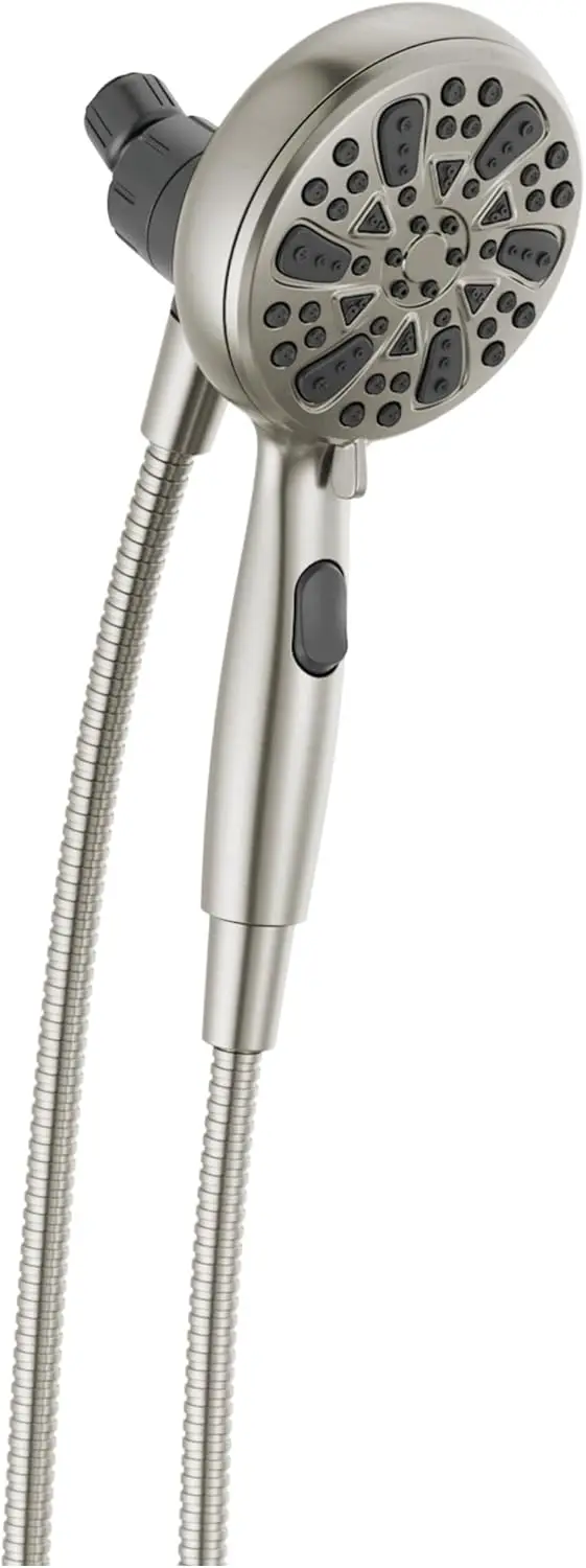 6-Spray Magnetic Shower Head with Handheld Spray, Brushed Nickel Finish, Hose Included for Easy Installation
6-Spray Magnetic Shower Head with Handheld Spray, Brushed Nickel Finish, Hose Included for Easy Installation