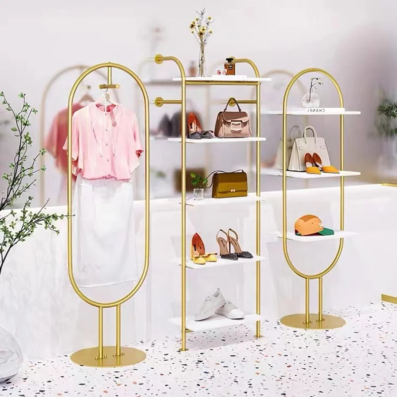 Clothing Store Gold Bag Display Rack Floor Multi Layer Wall Mounted Shoes Stand Rack Women's Clothes Shop Metal Shoe Shelf Rack
Clothing Store Gold Bag Display Rack Floor Multi Layer Wall Mounted Shoes Stand Rack Women's Clothes Shop Metal Shoe Shelf Rack