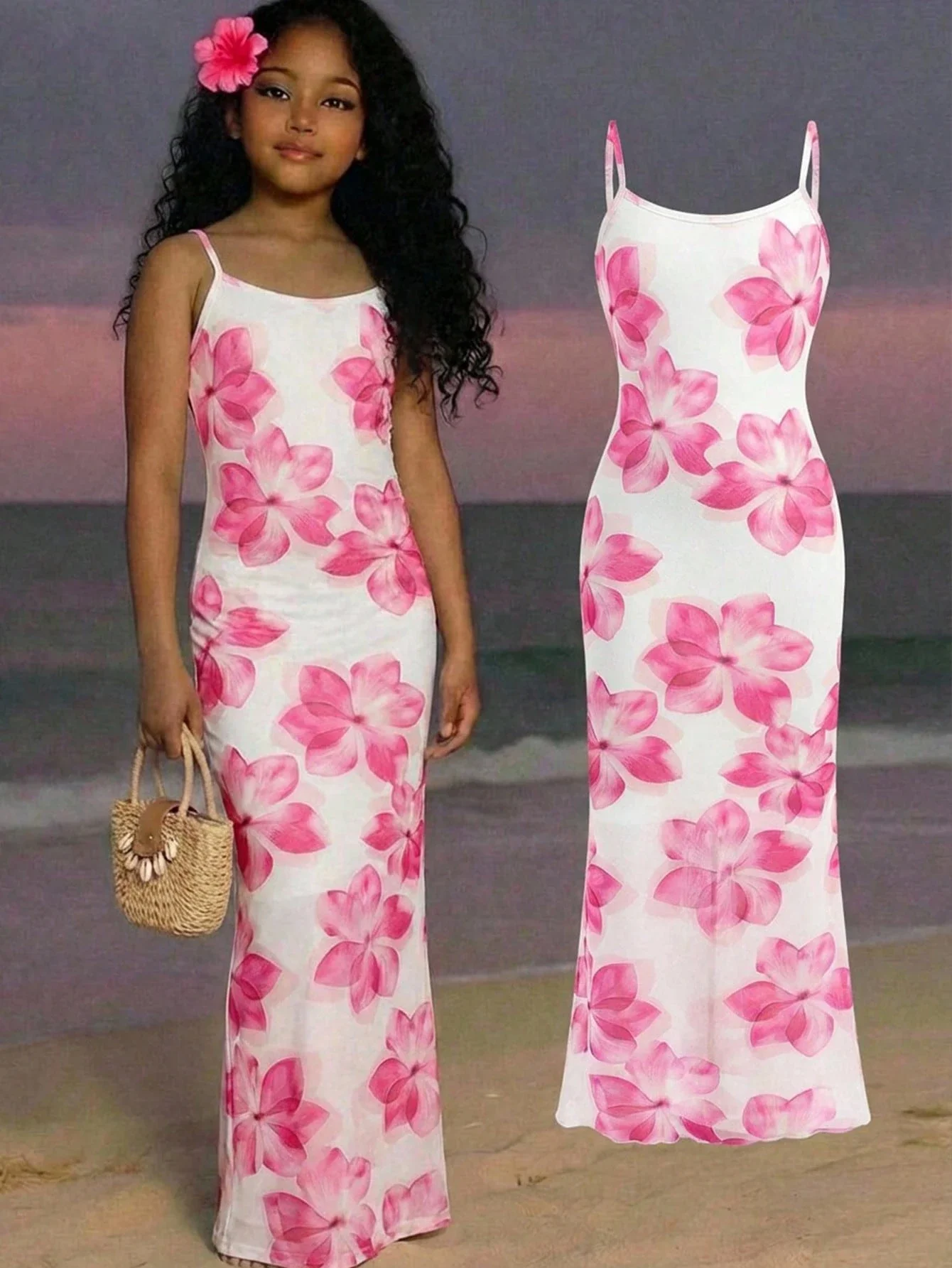 Women Tropical Floral Print Cami Maxi Dress
Women Tropical Floral Print Cami Maxi Dress