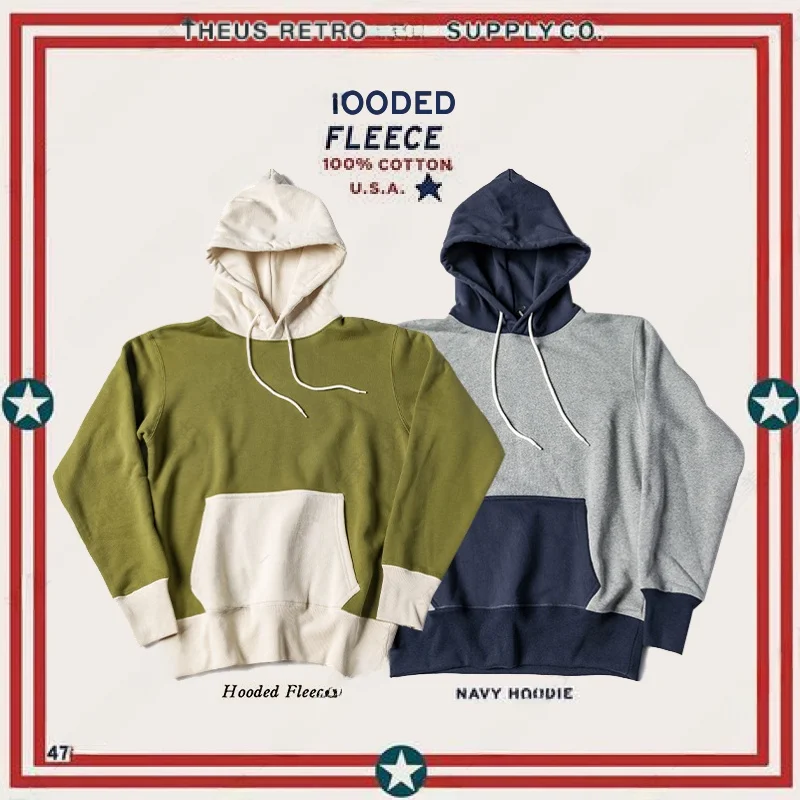Heavyweight Hoodie Sweatirt Kangaroo ket Vintage Patchwork Color een Youth Loose Fit Long Sve American Sle Spring...
Heavyweight Hoodie Sweatirt Kangaroo ket Vintage Patchwork Color een Youth Loose Fit Long Sve American Sle Spring...