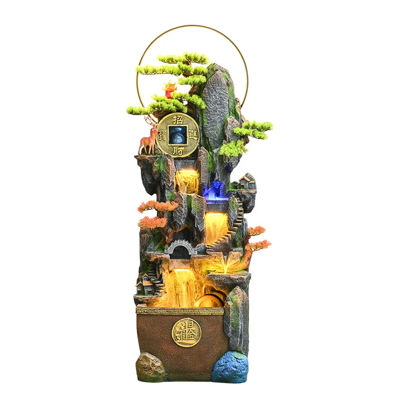 Rockery flowing water ornament circulating water living room TV cabinet next to the floor fountain lucky feng shui wheel
Rockery flowing water ornament circulating water living room TV cabinet next to the floor fountain lucky feng shui wheel