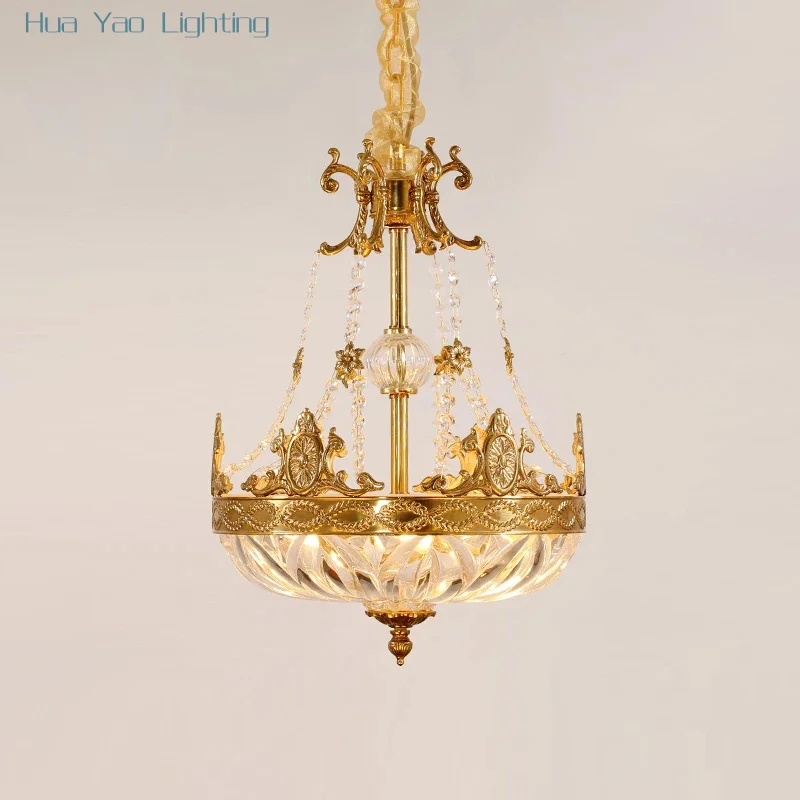 French style copper chandelier European style entrance corridor villa bedroom glass restaurant crystal creative
French style copper chandelier European style entrance corridor villa bedroom glass restaurant crystal creative
