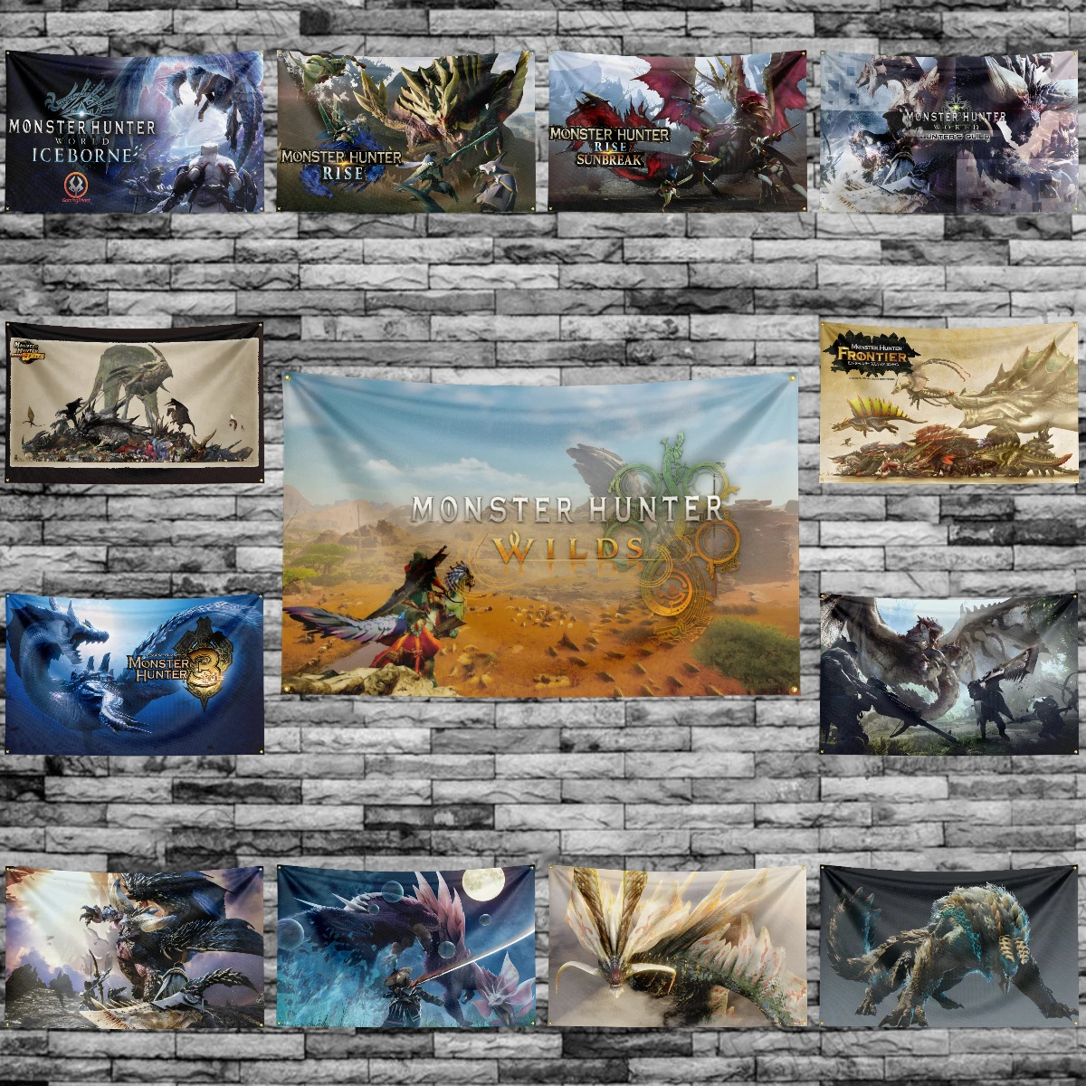 90X150CM MONSTERS HUNTERS Flag-MH Polyester Digital Printed Game Tapestry Curtain For Decor World P3 P4G P2 iceborne rise
90X150CM MONSTERS HUNTERS Flag-MH Polyester Digital Printed Game Tapestry Curtain For Decor World P3 P4G P2 iceborne rise