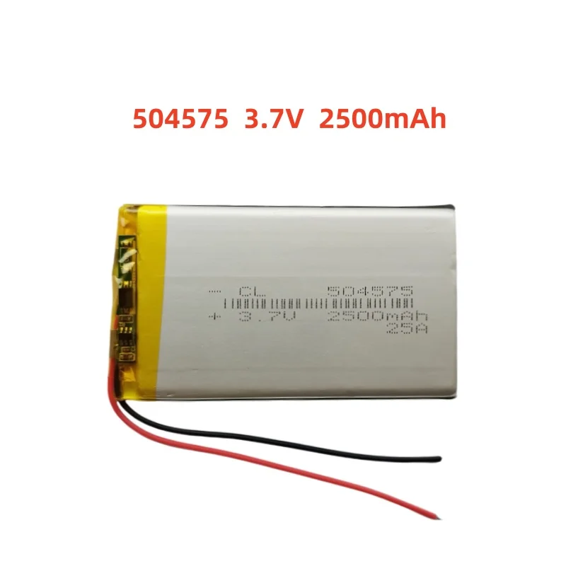 3.7V 2500mAh Li-Polymer Replacement Li Lipo Battery 504575 JST 2Pin 1.0/1.25/1.5/2.0/2.54mm Connector For GPS Camera LED
3.7V 2500mAh Li-Polymer Replacement Li Lipo Battery 504575 JST 2Pin 1.0/1.25/1.5/2.0/2.54mm Connector For GPS Camera LED
