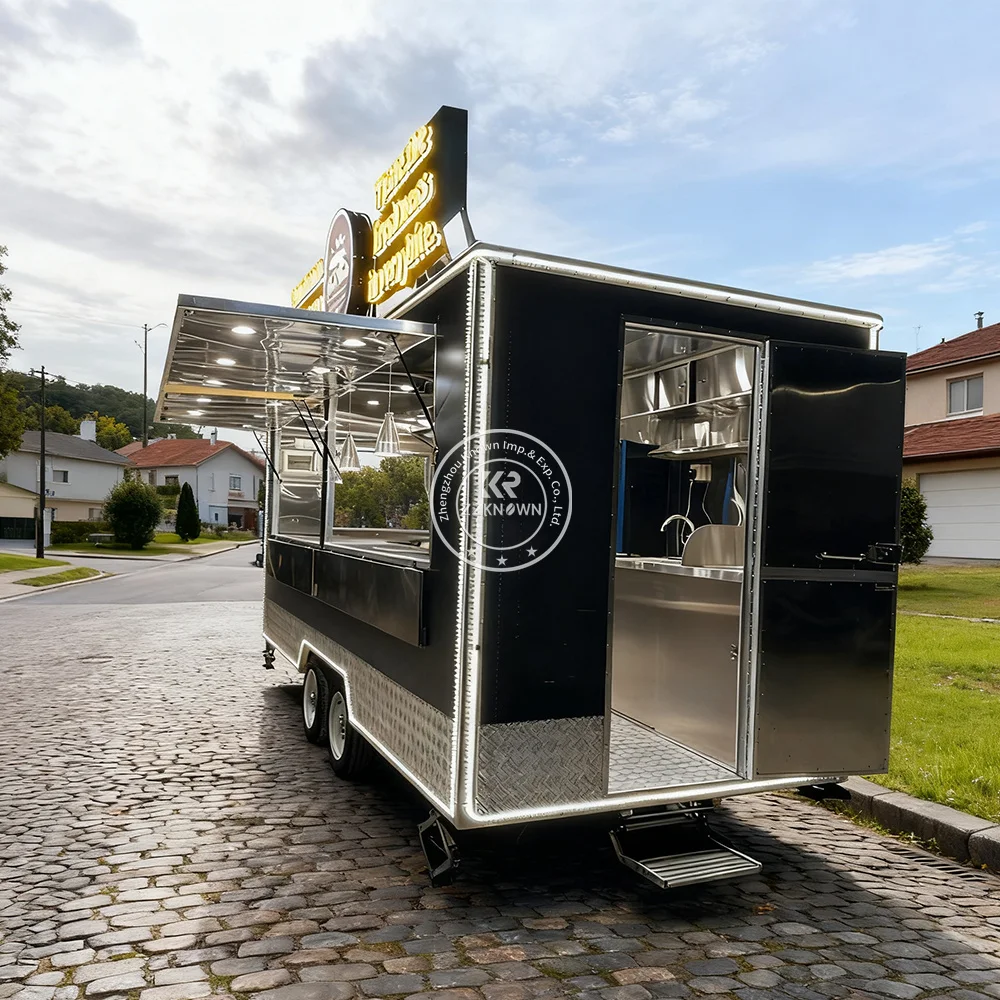 Food Concession Trailer for Sale Mobile Kitchen Fast Food Truck Custom Trailers Fully Equipped Coffee Ice Cream Cart With Wheels
Food Concession Trailer for Sale Mobile Kitchen Fast Food Truck Custom Trailers Fully Equipped Coffee Ice Cream Cart With Wheels
