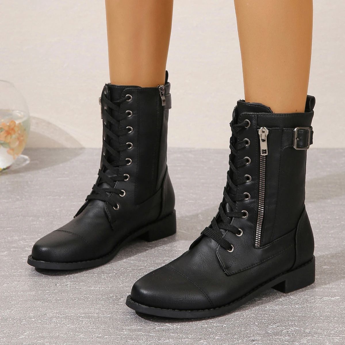 Brand Platform Heel Boots Women High Boots Casual Leather Shoes Autumn Winter Round-toe Zipper Plus Size Ladies Shoes 2024
Brand Platform Heel Boots Women High Boots Casual Leather Shoes Autumn Winter Round-toe Zipper Plus Size Ladies Shoes 2024