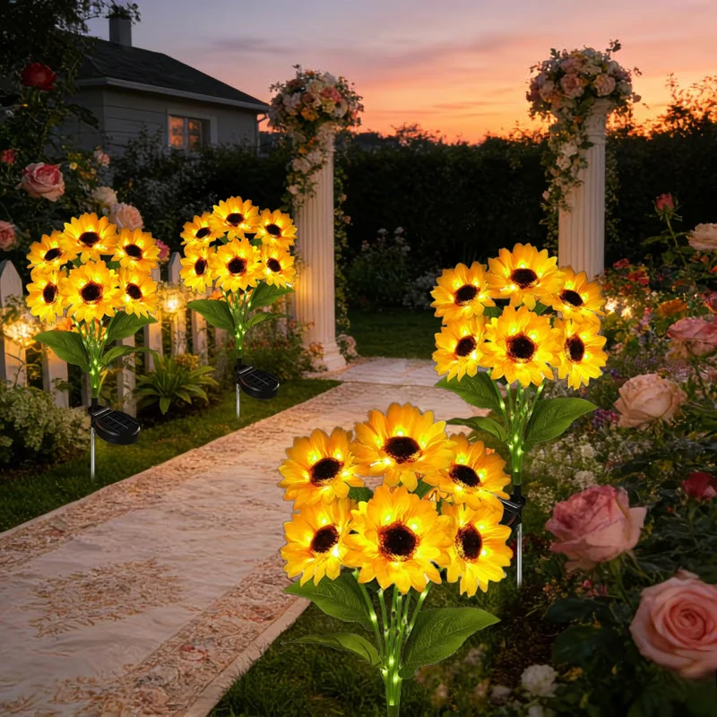 Solar Sunflower Garden Lights Outdoor Decor Waterproof Flower Fairy Lights for Partie Courtyard and Lawn Decoration
Solar Sunflower Garden Lights Outdoor Decor Waterproof Flower Fairy Lights for Partie Courtyard and Lawn Decoration