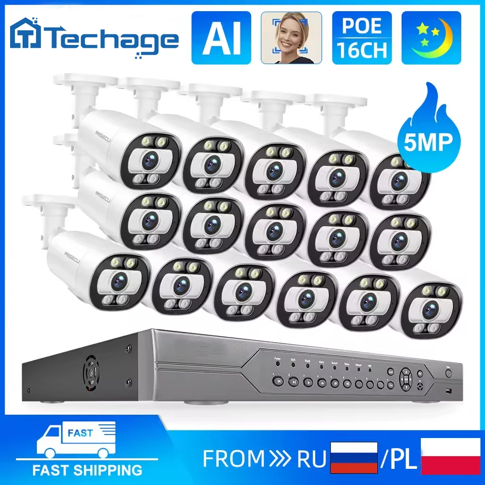 Techage 16CH NVR 5MP система камер видеонаблюдения 2-сторонняя аудиосистема наружная водонепроницаемая IP-камера видеонаблюдения
Techage 16CH NVR 5MP система камер видеонаблюдения 2-сторонняя аудиосистема наружная водонепроницаемая IP-камера видеонаблюдения