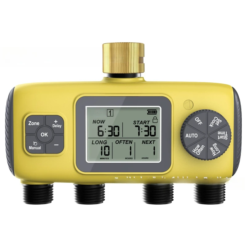 Four-way water valve intelligent irrigation controller Outdoor courtyard watering irrigation station, automatic watering flower
Four-way water valve intelligent irrigation controller Outdoor courtyard watering irrigation station, automatic watering flower