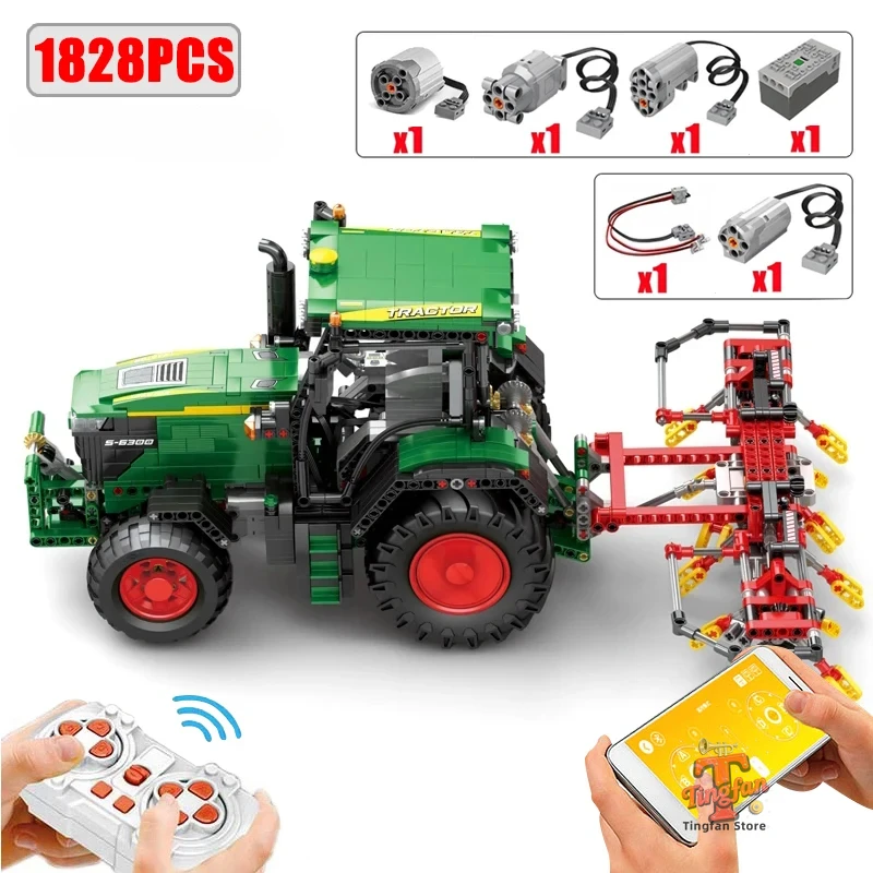 1828PCS Agricultural Tractor Building Blocks Rc APP Remote Control Engineering Car Model Bricks DIY Toys Gifts For Boys Kids 
1828PCS Agricultural Tractor Building Blocks Rc APP Remote Control Engineering Car Model Bricks DIY Toys Gifts For Boys Kids