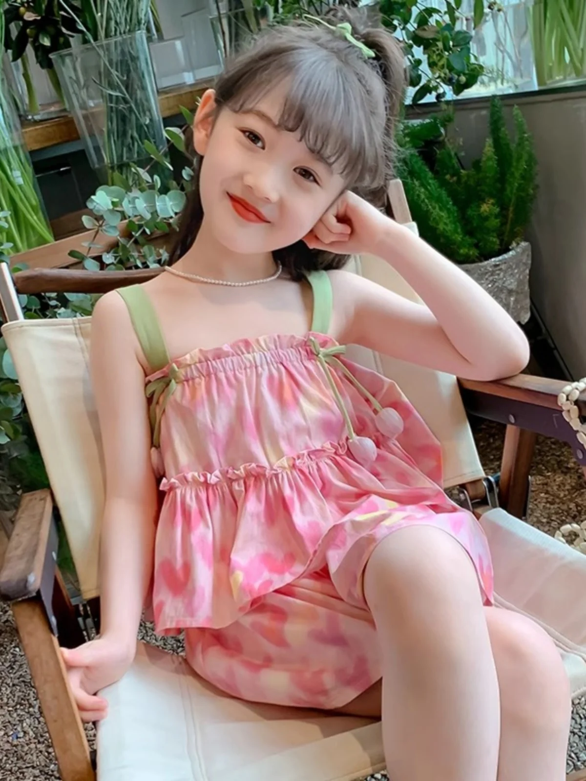 Летняя одежда для девочек Sweet Vaion Sle Strap orts Комплект из двух предметов Повседневный пляжный дорожный комплект Svel Комплект детской одежды
Летняя одежда для девочек Sweet Vaion Sle Strap orts Комплект из двух предметов Повседневный пляжный дорожный комплект Svel Комплект детской одежды