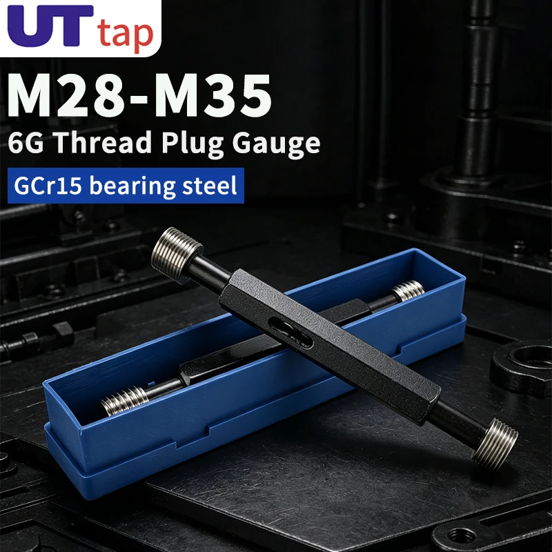 UT TAP 1PCS 6G Thread Plug Gauge M28-M35 Steel Gauge Metric Fine High QualityM28M29M30M31M32M33M34X3.0/2.0/1.5/1.25/1.0/0.75/0.5
UT TAP 1PCS 6G Thread Plug Gauge M28-M35 Steel Gauge Metric Fine High QualityM28M29M30M31M32M33M34X3.0/2.0/1.5/1.25/1.0/0.75/0.5