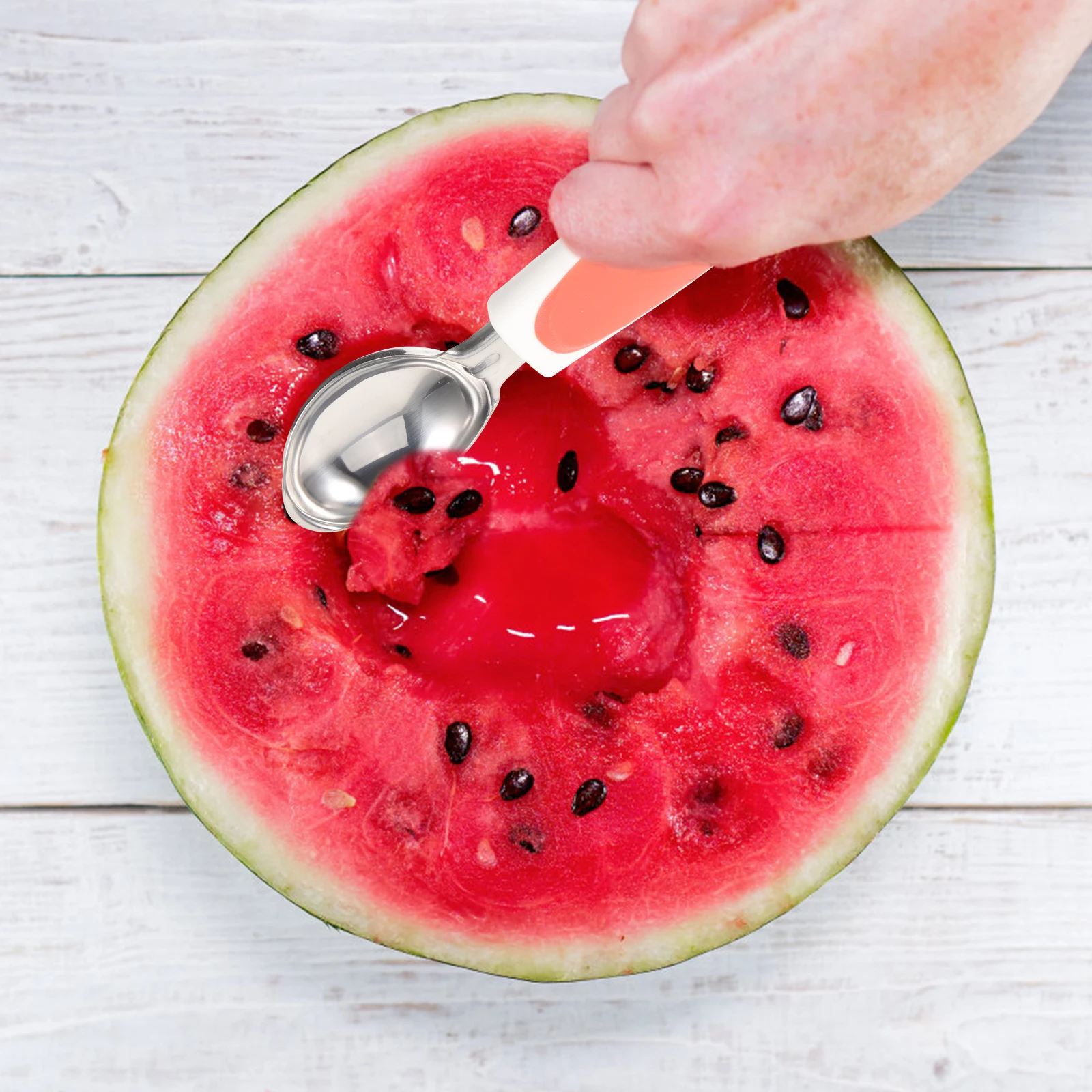 Ice Cream Scoop Watermelon Spoon Stainless Steel Melon Scoopers Spoons ange Red Color Soft Cookies Home Kitchen
Ice Cream Scoop Watermelon Spoon Stainless Steel Melon Scoopers Spoons ange Red Color Soft Cookies Home Kitchen