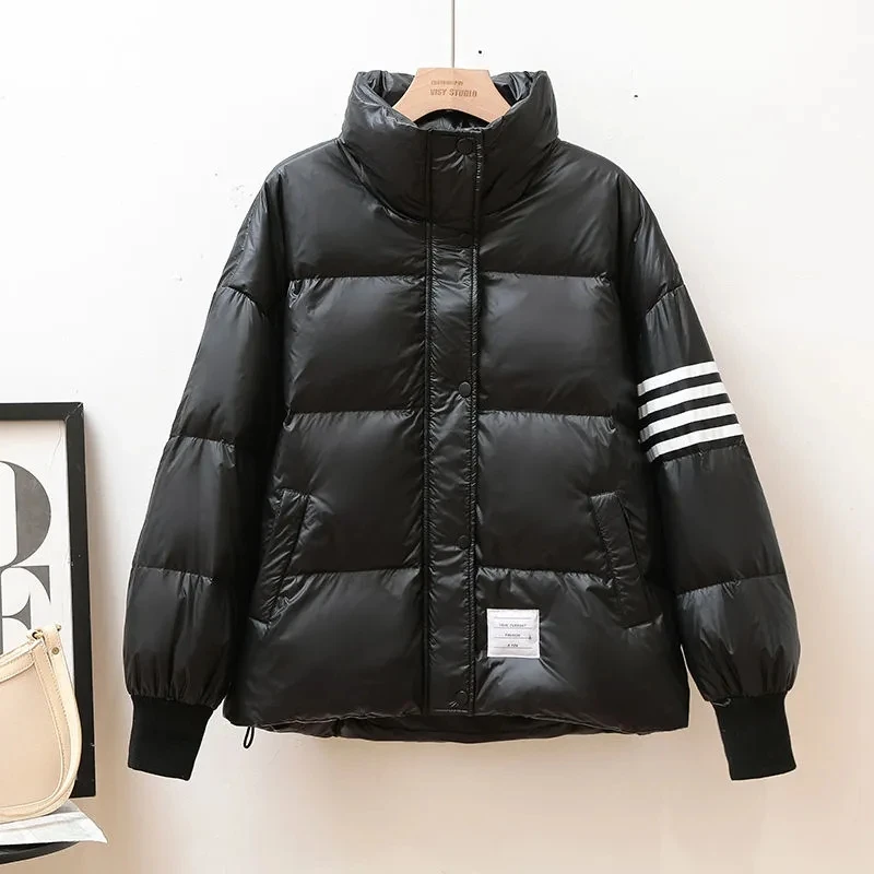 Winter Coat 2023 New Korean Stripe Gray Long Sleeve Ultra Light Down Warm Jacket Outwear Women's White Duck Coat Women Overcoat
Winter Coat 2023 New Korean Stripe Gray Long Sleeve Ultra Light Down Warm Jacket Outwear Women's White Duck Coat Women Overcoat