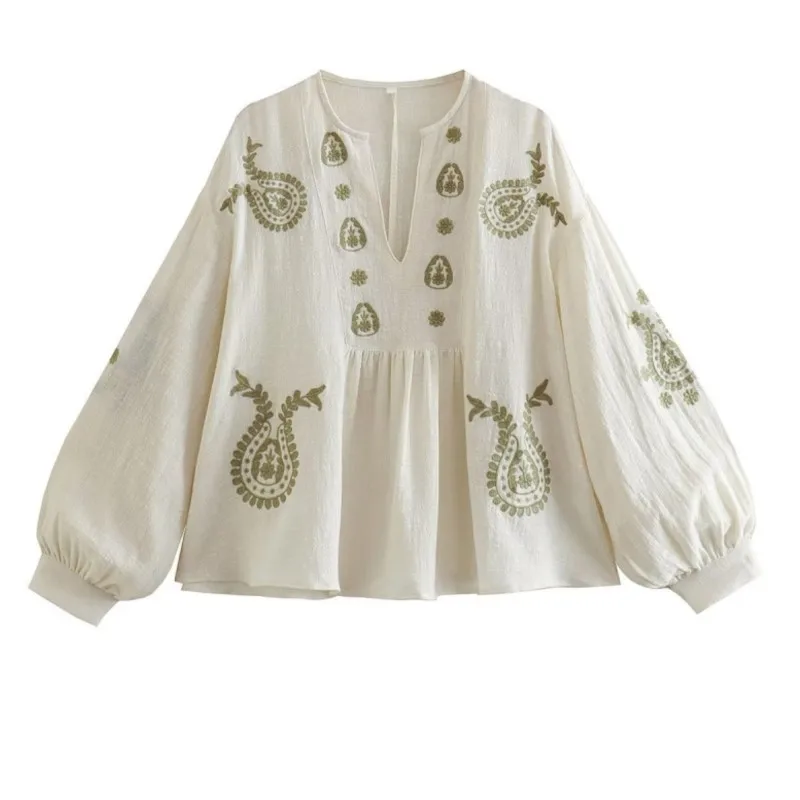 Women's Embroidered Shirt 2024 Spring/Summer New Product Women's Loose Cotton Embroidered Shirt Top
Women's Embroidered Shirt 2024 Spring/Summer New Product Women's Loose Cotton Embroidered Shirt Top