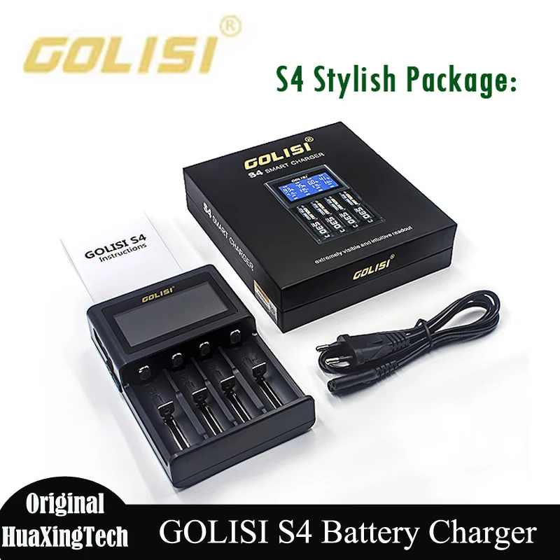 Оригинальное зарядное устройство Golisi S4, 2 А, мощное быстрое зарядное устройство с ЖК-дисплеем для 26650, 18650, 20700 21700, литий-ионная аккумуляторная батарея
Оригинальное зарядное устройство Golisi S4, 2 А, мощное быстрое зарядное устройство с ЖК-дисплеем для 26650, 18650, 20700 21700, литий-ионная аккумуляторная батарея