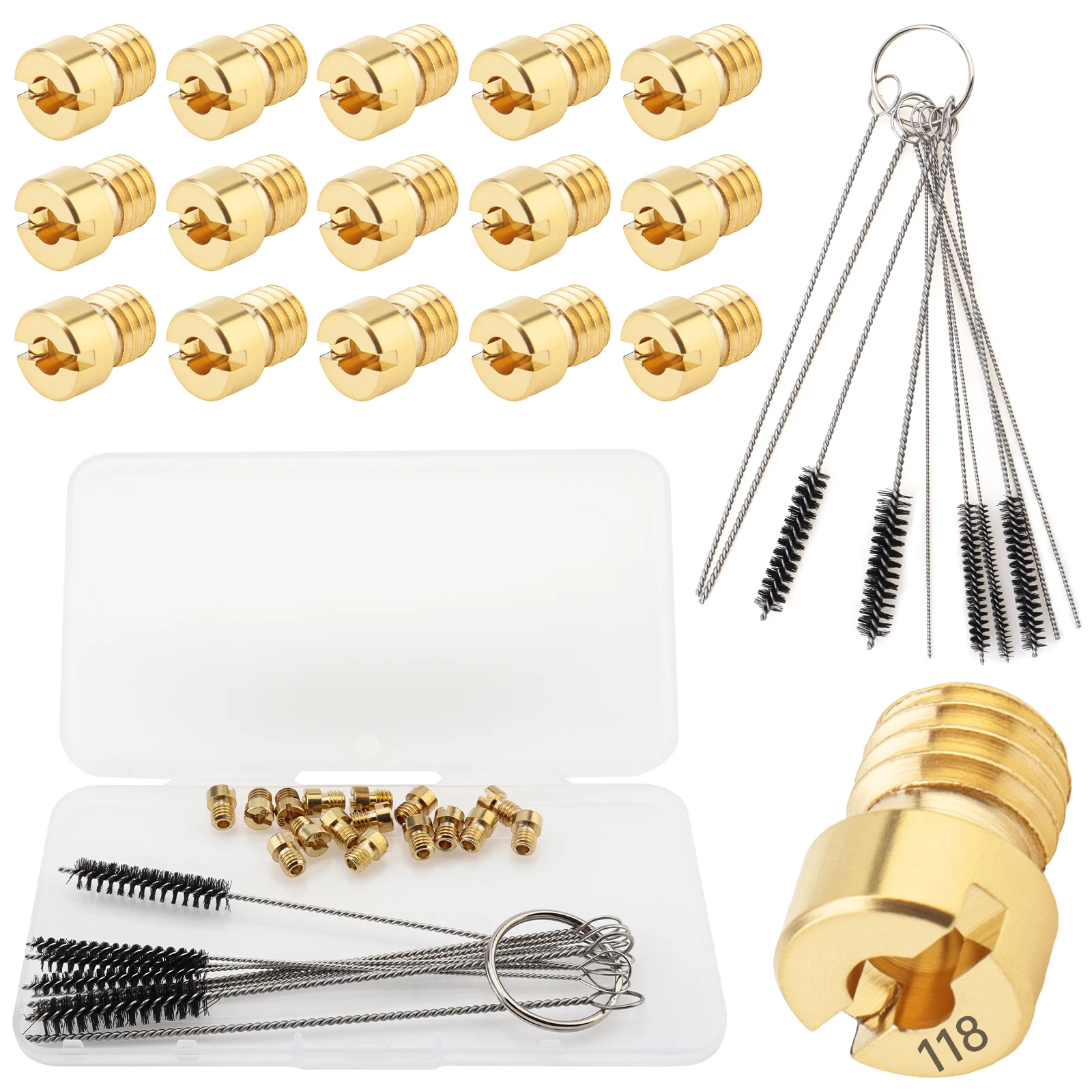 16pcs #80-118 Brass Carburetor Main Jet Kit Fit for Nibbi Keihin Nibbi Keihin CVK PE PZ CV VB VD VE GY6 99101-393 Main Nozzle
16pcs #80-118 Brass Carburetor Main Jet Kit Fit for Nibbi Keihin Nibbi Keihin CVK PE PZ CV VB VD VE GY6 99101-393 Main Nozzle