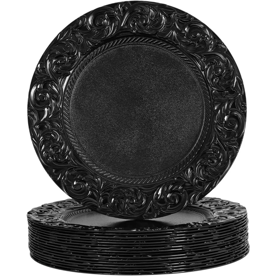 150 шт. тарелки для зарядного устройства, объемные 13-дюймовые круглые пластиковые тарелки для зарядного устройства для свадебного ужина, элегантные многоразовые для сервировки стола, вечеринки, мероприятия T
150 шт. тарелки для зарядного устройства, объемные 13-дюймовые круглые пластиковые тарелки для зарядного устройства для свадебного ужина, элегантные многоразовые для сервировки стола, вечеринки, мероприятия T