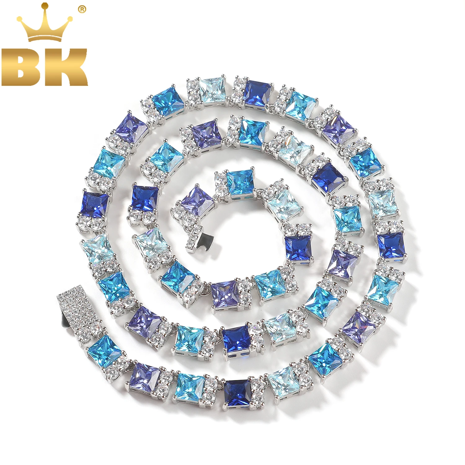 THE BLING KING 7.5mm Gradient Blue CZ Chain Necklace Princess Cut Cluster Choker HipHop Fashion Jewelry For Party Gift
THE BLING KING 7.5mm Gradient Blue CZ Chain Necklace Princess Cut Cluster Choker HipHop Fashion Jewelry For Party Gift