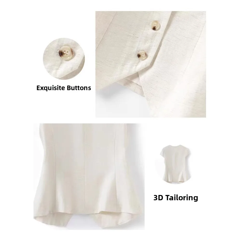 Lightweight Linen Vest Women's 2025 Summer New Style Popular Short Sleeve Top High-End Feeling Open Cardigan Long Length
Lightweight Linen Vest Women's 2025 Summer New Style Popular Short Sleeve Top High-End Feeling Open Cardigan Long Length