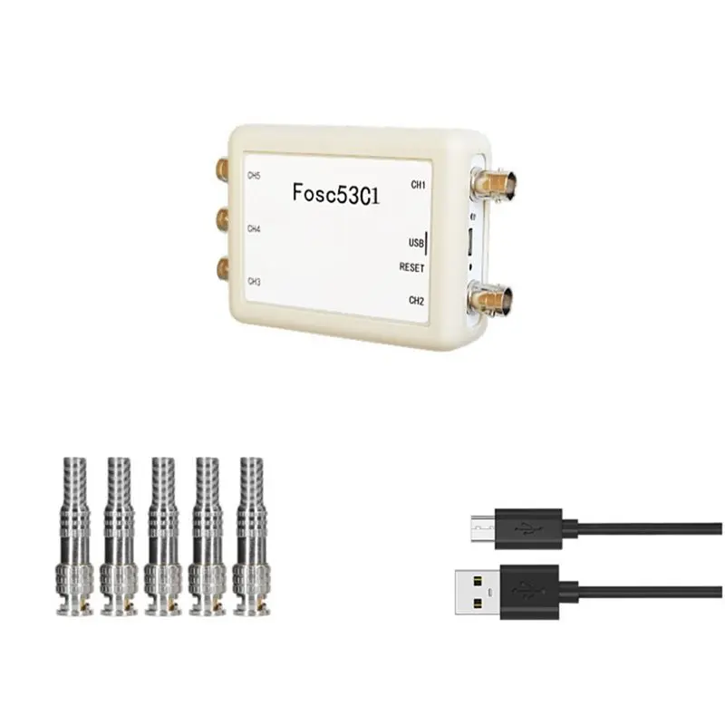 【FLASH-SALE!】Fosc53c 1M 5-Channel USB Oscilloscope Synchronous Input Handheld Tool For Laboratory Electrical Automotive Repair
【FLASH-SALE!】Fosc53c 1M 5-Channel USB Oscilloscope Synchronous Input Handheld Tool For Laboratory Electrical Automotive Repair