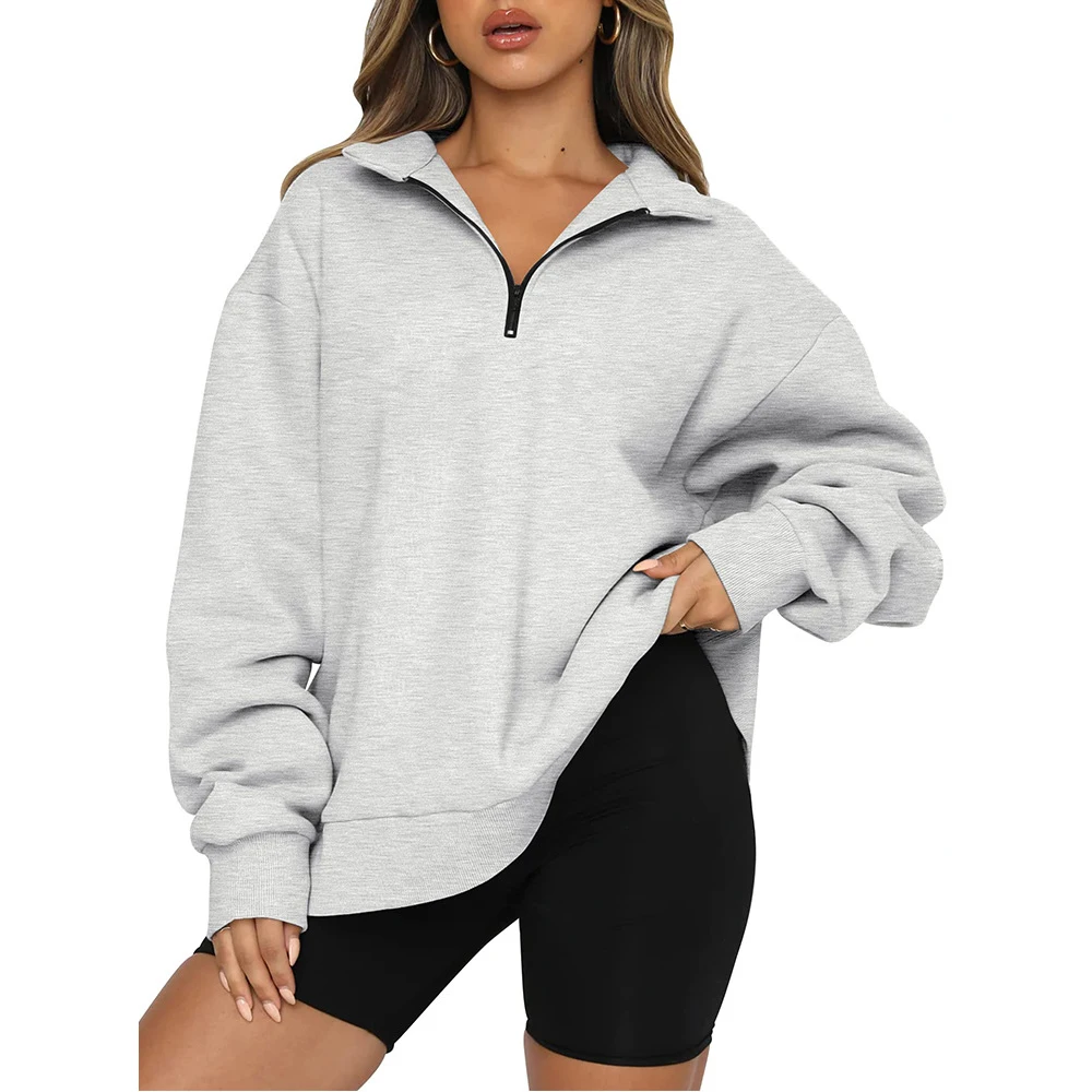 2023 New Autumn Winter Long Sleeve Sweatshirts Women Fashion Zipper Lapel Loose Hoodies Ladies Casual Fleece Hoodie
2023 New Autumn Winter Long Sleeve Sweatshirts Women Fashion Zipper Lapel Loose Hoodies Ladies Casual Fleece Hoodie