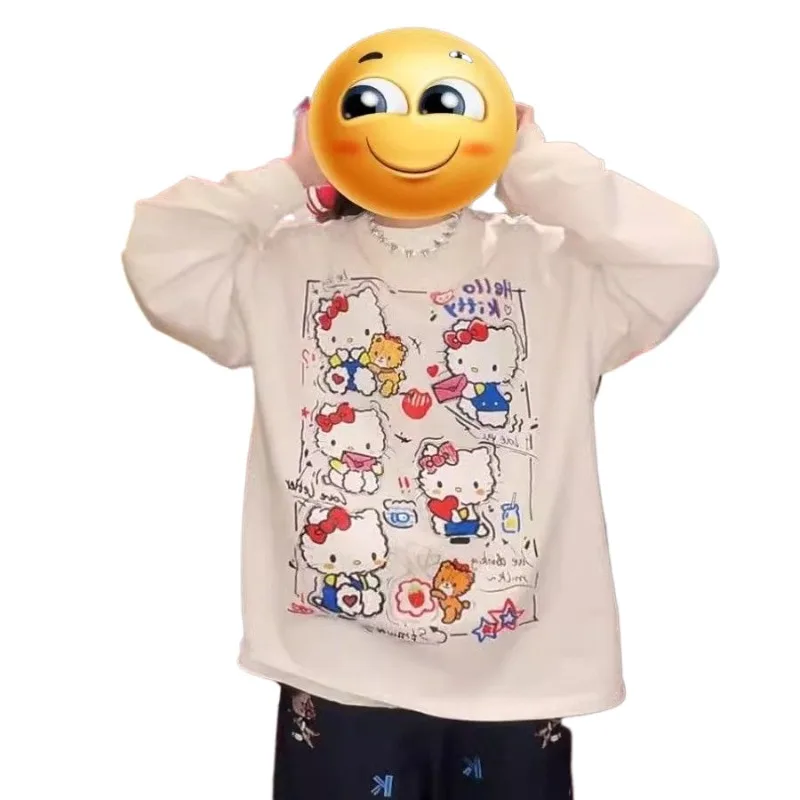 Sweet Hello Kitty Anime Kawaii MINISO Ins Cotton Print Shirt Cute Cartoon Long Sleeved Hoodie Loose Clothes Gifts for Kids
Sweet Hello Kitty Anime Kawaii MINISO Ins Cotton Print Shirt Cute Cartoon Long Sleeved Hoodie Loose Clothes Gifts for Kids