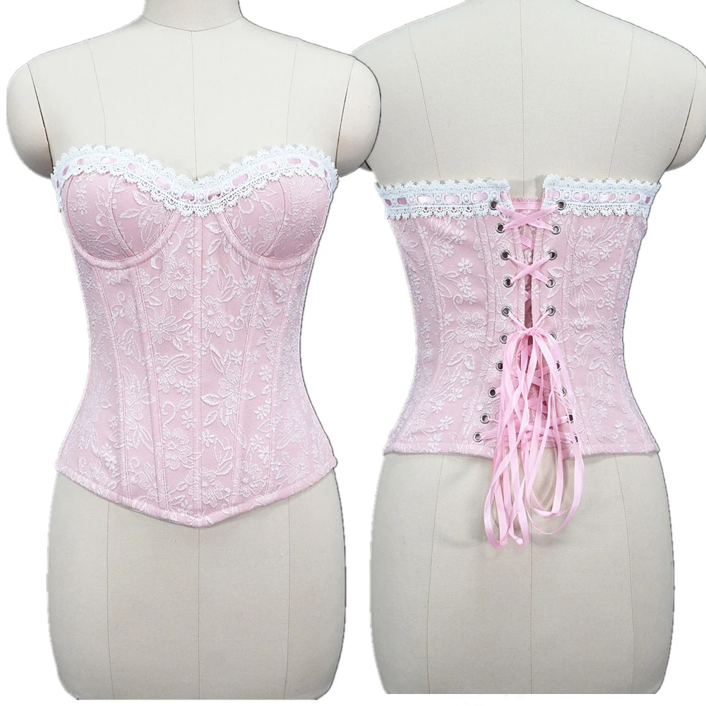 Сексуальный женский розовый корсет с завышенной талией, укороченный топ, милый кружевной лоскутный облегающий бюстье без бретелек, шикарная вечерние летняя одежда, уличная одежда
Сексуальный женский розовый корсет с завышенной талией, укороченный топ, милый кружевной лоскутный облегающий бюстье без бретелек, шикарная вечерние летняя одежда, уличная одежда