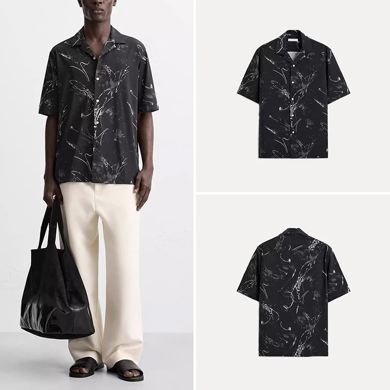 Loose Fit Men's Casual irt Spring New Sle Comfortable Printed Elastic ort Sve Thin Material Flip Collar Spring 2025
Loose Fit Men's Casual irt Spring New Sle Comfortable Printed Elastic ort Sve Thin Material Flip Collar Spring 2025