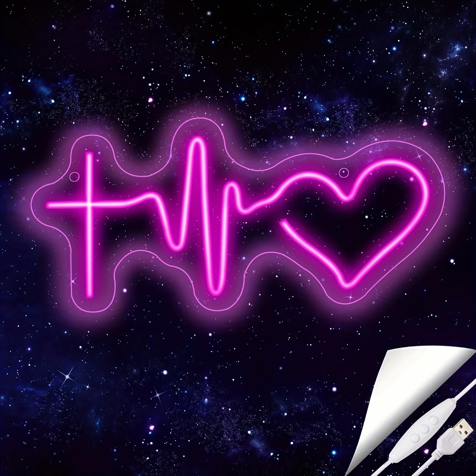 Неоновая вывеска «Сердцебиение» - розовая и разноцветная RGB, USB-подключение, настенный светильник, в форме сердца - бесплатное свечение для спальни, свадьбы
Неоновая вывеска «Сердцебиение» - розовая и разноцветная RGB, USB-подключение, настенный светильник, в форме сердца - бесплатное свечение для спальни, свадьбы