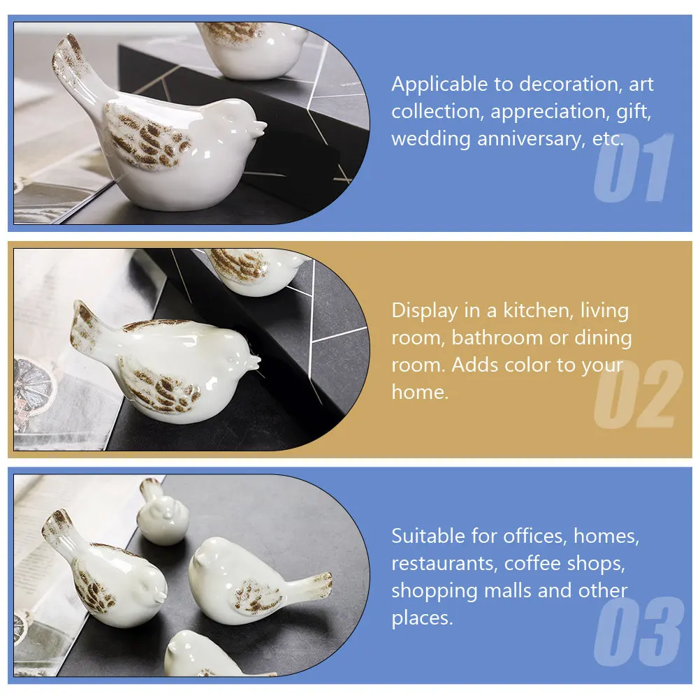 2Pcs Warm Minimalist Ceramic Bird Statue Creative Home Decor Item for Living Room Dining Room Bedroom Bathroom and Commercial
2Pcs Warm Minimalist Ceramic Bird Statue Creative Home Decor Item for Living Room Dining Room Bedroom Bathroom and Commercial