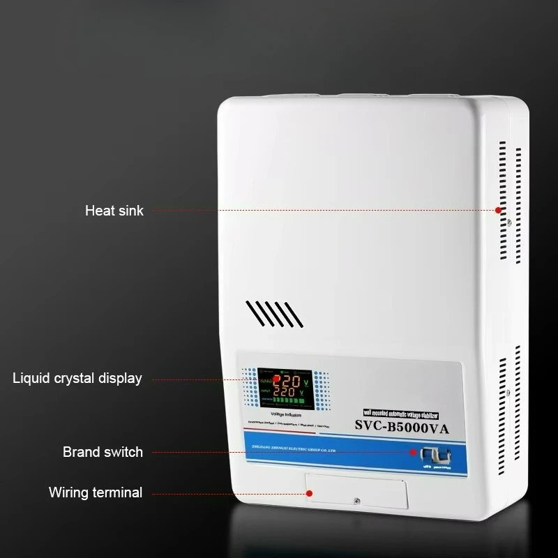 Digital Displays SVC Wall-Mounted Automatic Voltage Regulator Stabilizer 5kva 10kva 12kva 220V Single Phase Ac 5kva Stabilizer
Digital Displays SVC Wall-Mounted Automatic Voltage Regulator Stabilizer 5kva 10kva 12kva 220V Single Phase Ac 5kva Stabilizer