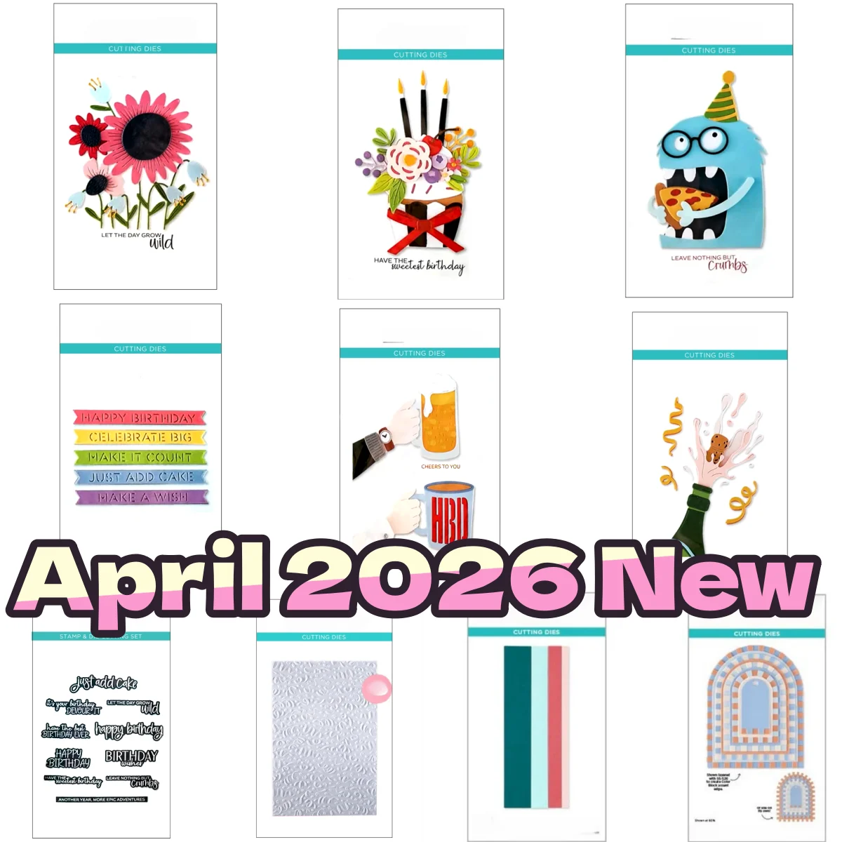 April 2026 New Cake Birthday Candles Brew Party Metal Cutting Dies Clear Stamps Hot Foil for DIY Greeting Card Scrapbook Craft
April 2026 New Cake Birthday Candles Brew Party Metal Cutting Dies Clear Stamps Hot Foil for DIY Greeting Card Scrapbook Craft