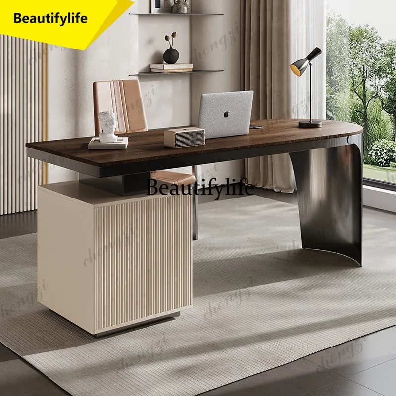 A17 Solid Wood Desk Luxury Modern Home Study Computer Table Designer Simple High-End Stainless Steel Office Desk Furniture
A17 Solid Wood Desk Luxury Modern Home Study Computer Table Designer Simple High-End Stainless Steel Office Desk Furniture