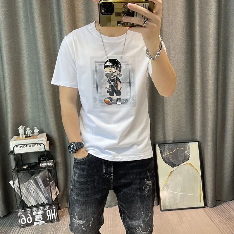 Top White 100℅ Cotton Man Tee Shirts O Neck T Shirt for Men Print Ordinary Cheap Clothes Elastic Fashion Korean Clothing Stylish
Top White 100℅ Cotton Man Tee Shirts O Neck T Shirt for Men Print Ordinary Cheap Clothes Elastic Fashion Korean Clothing Stylish