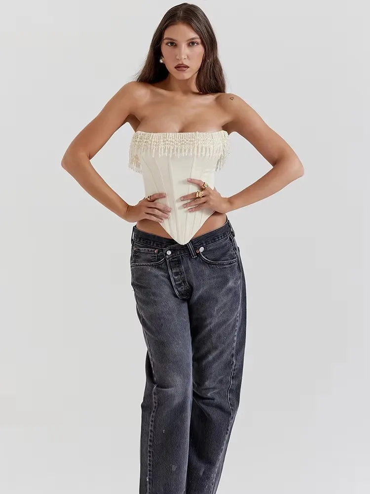 2024NightclubNewStyleSleevelessOff-shoulderAndBacklessPearlTubeTopOne-line collarFishboneVestSexySolid ColorSlimFitWaistlessTop
2024NightclubNewStyleSleevelessOff-shoulderAndBacklessPearlTubeTopOne-line collarFishboneVestSexySolid ColorSlimFitWaistlessTop