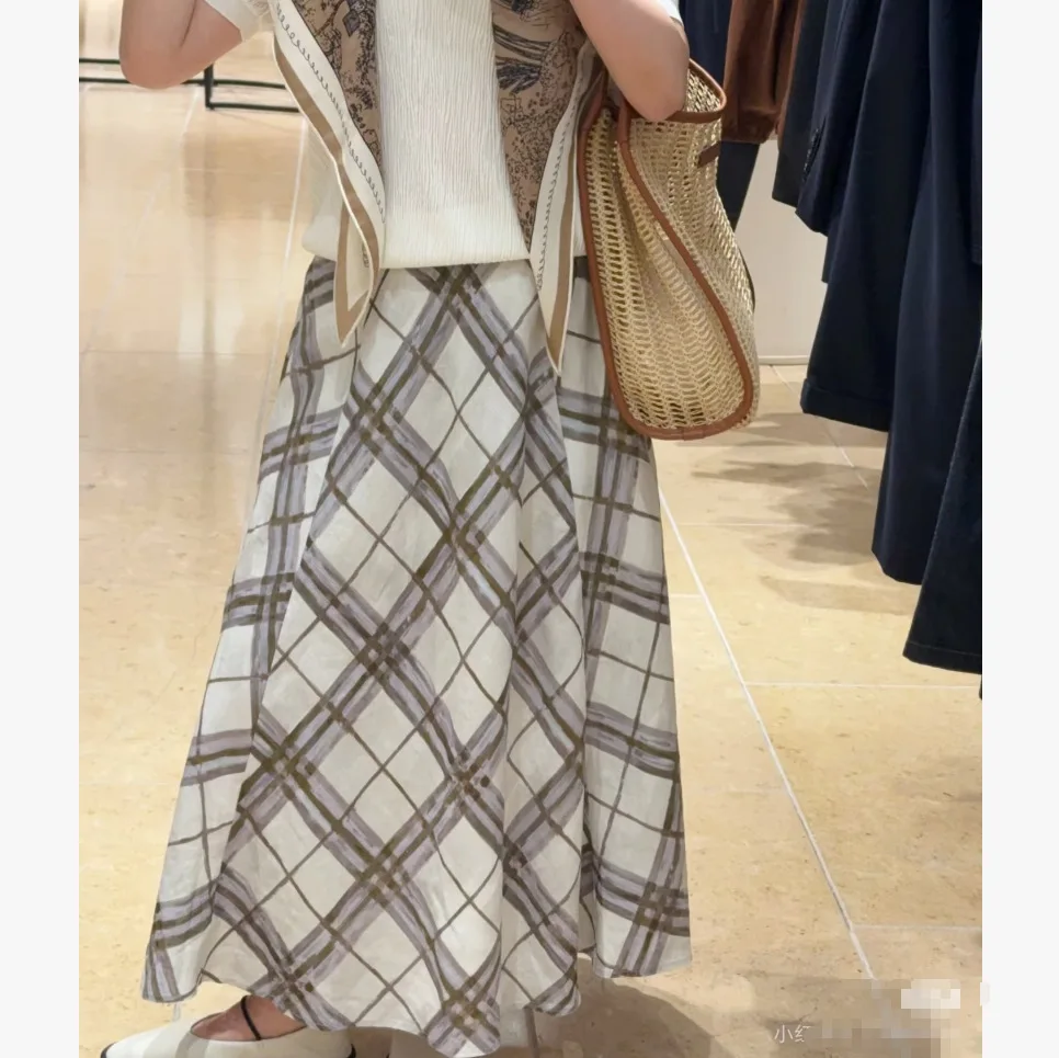 Withered Summer New Retro Art Painting Style Patterned Linen Plain Cloth Loose A-line Skirt Skirt Woman Clothing Faldas Skirts
Withered Summer New Retro Art Painting Style Patterned Linen Plain Cloth Loose A-line Skirt Skirt Woman Clothing Faldas Skirts