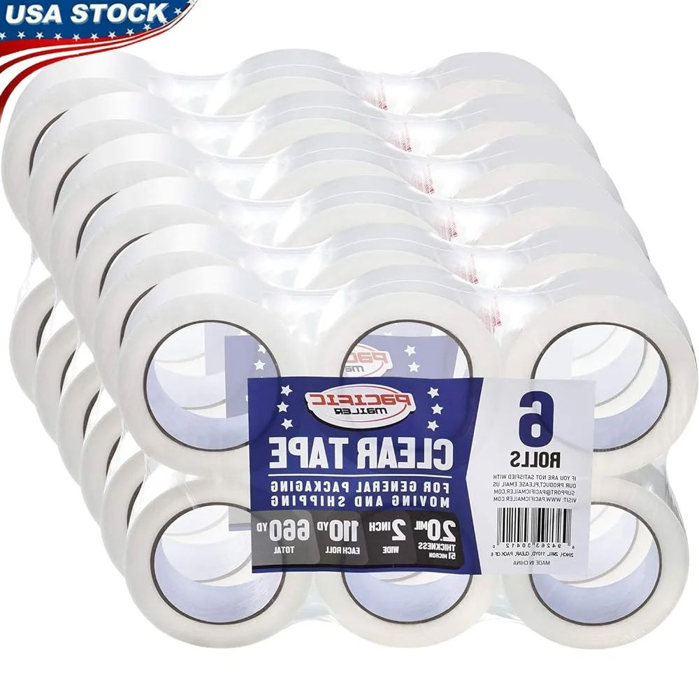 Premium Clear Packing Tape 2 Inch 36 Rolls 110 Yards Extra Strength OPP Moving Shipping and Storage
Premium Clear Packing Tape 2 Inch 36 Rolls 110 Yards Extra Strength OPP Moving Shipping and Storage