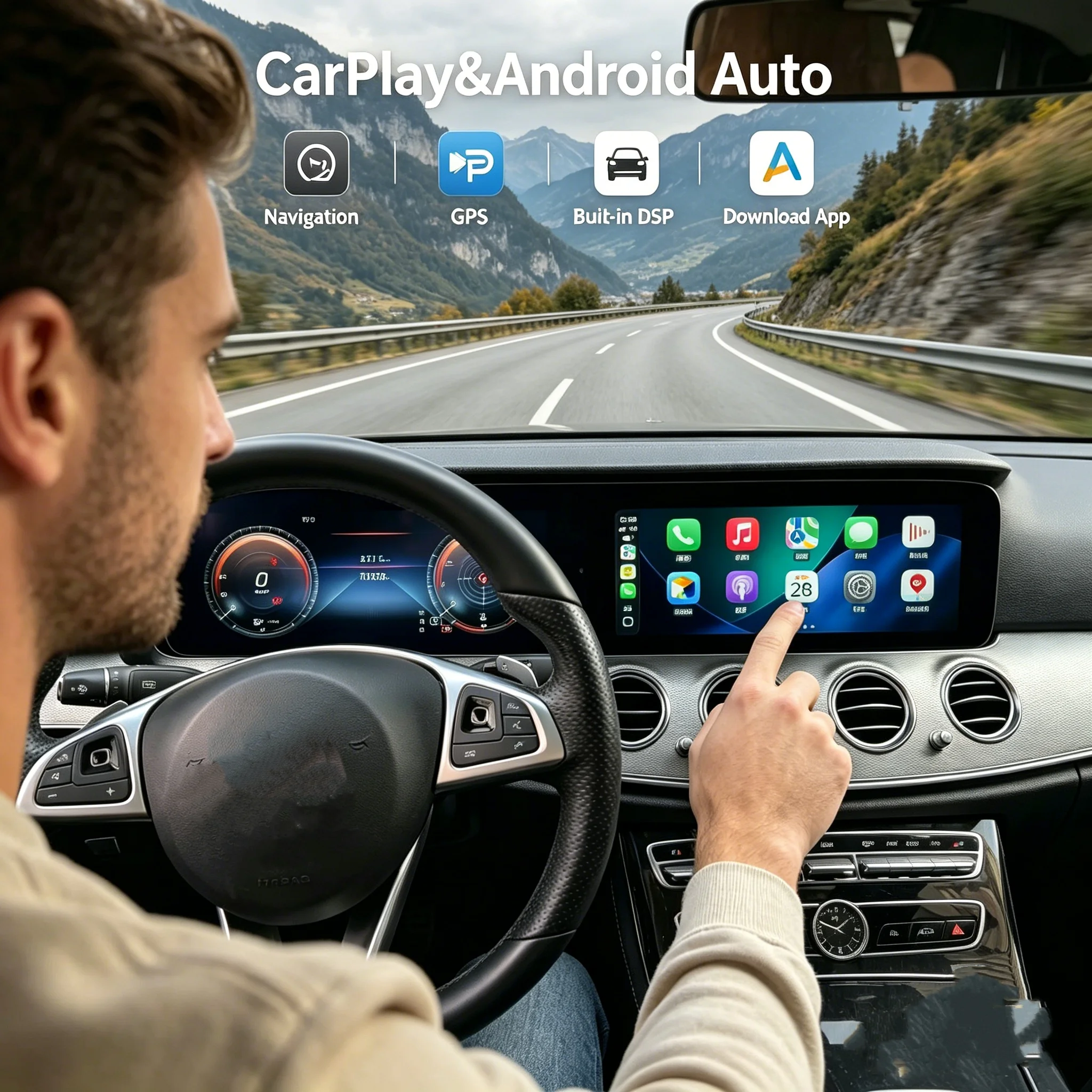 25.6" Android Auto Car Radio For Mercedes Benz E Class W213 2016-2023 Multimedia Player GPS Navigation Wireless Carplay WIFI BT
25.6" Android Auto Car Radio For Mercedes Benz E Class W213 2016-2023 Multimedia Player GPS Navigation Wireless Carplay WIFI BT